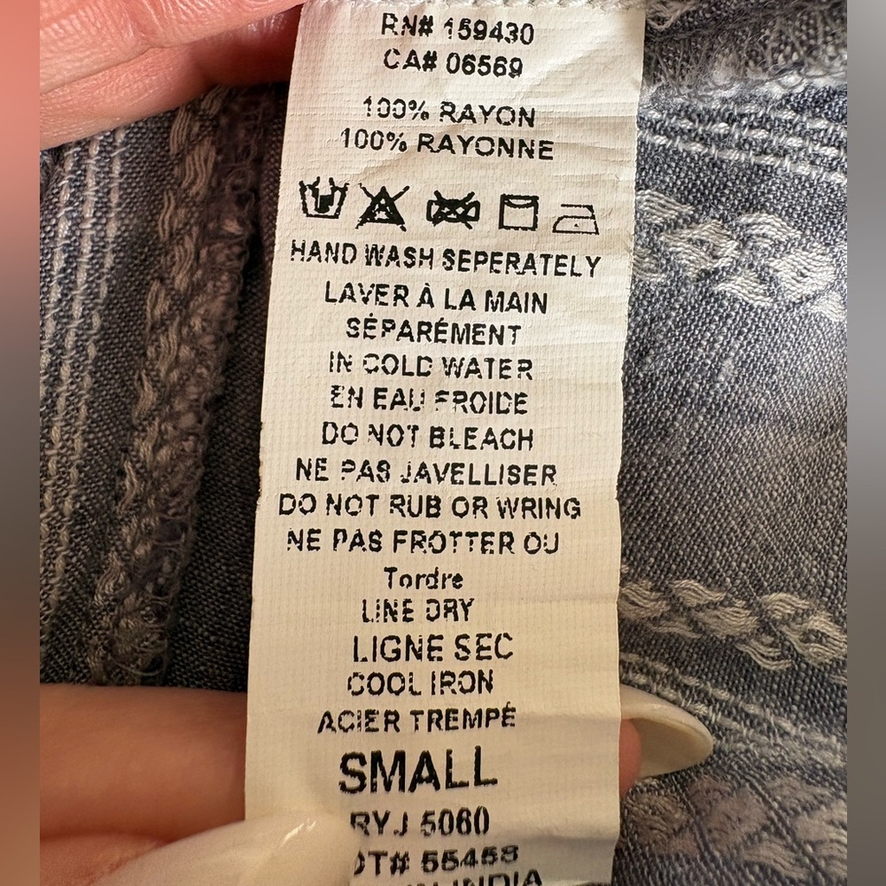 Elan Light Blue & White Patterned Maxi Dress - Picture 5 of 5
